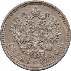 Rosja, Mikołaj II, rubel 1896 (★), Paryż