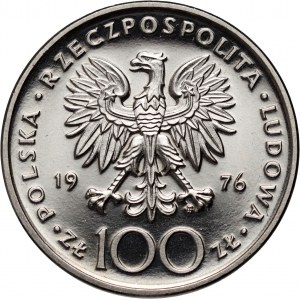 République populaire de Pologne, 100 zlotys 1976, Kazimierz Pulaski, PRÓBA, nickel