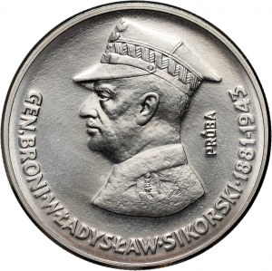 PRL, 50 złotych 1981, Władysław Sikorski, PRÓBA, nikiel