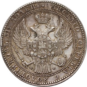 Partizione russa, Nicola I, 1 rublo e mezzo = 10 zloty 1836 MW, Varsavia