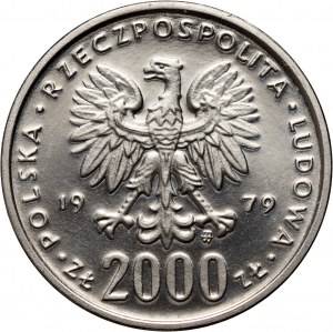 People's Republic of Poland, 2000 gold 1979, Mieszko I, SAMPLE, nickel