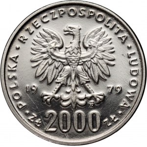 Repubblica Popolare di Polonia, 2000 oro 1979, Maria Skłodowska Curie, CAMPIONE, nichel