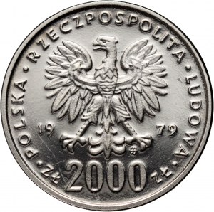 PRL, 2000 złotych 1979, Maria Skłodowska Curie, PRÓBA, nikiel