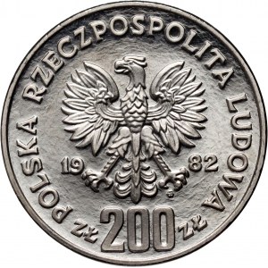 République populaire de Pologne, 200 or 1982, XIIe Coupe du monde de football - Espagne 82, ÉCHANTILLON, nickel