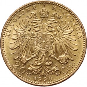 Austria, Franciszek Józef I, 20 koron 1899, Wiedeń