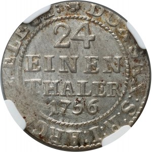 Agosto III, 1/24 tallero (penny) 1756 FWôF, Dresda