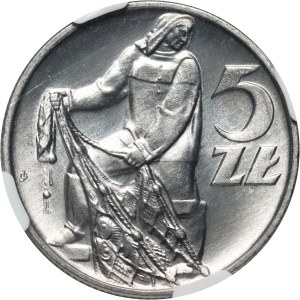 PRL, 5 zloty 1959, Rybak