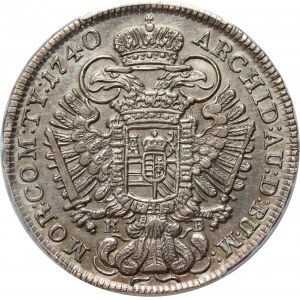 Ungheria, Carlo VI, 1/2 tallero 1740 KB, Kremnica