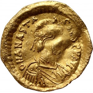 Byzanc, Anastasius 491-518, tremissis, Konstantinopol