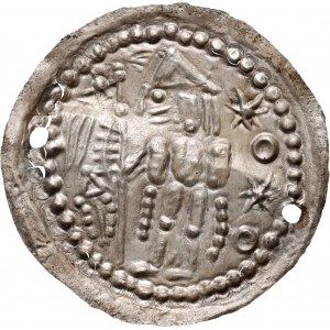 Boleslav V. Čestný 1243-1279, brakteát, Krakov