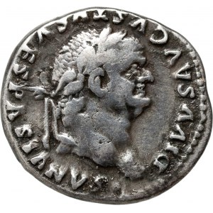 Impero romano, Vespasiano 69-79, emissione postuma per Tito, denario, Roma