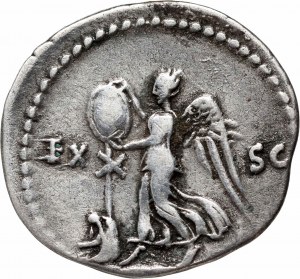 Římská říše, Vespasián 69-79, posmrtná emise pro Tita, denár, Řím