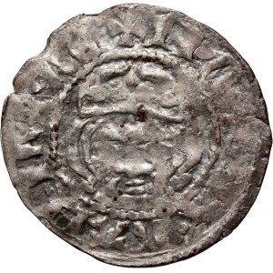 Kazimierz III le Grand 1333-1370, quart de penny couronne, Cracovie