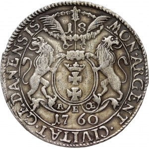 Auguste III, ort 1760 REOE, Gdansk, branches et chiffres séparés