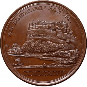 Augusto II il Forte, medaglia del 1697, Conti presso il Monte del Re