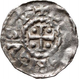 Francia, vescovo Dietrich II 1004-1047, denario, Marsal