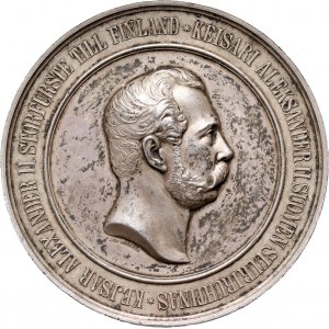 Russia, Alessandro II, medaglia 1876, Esposizione industriale finlandese di Helsinki