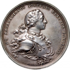 August III, Medaille ohne Datum (1747), Vermählung von Maximilian Joseph und Maria Anna