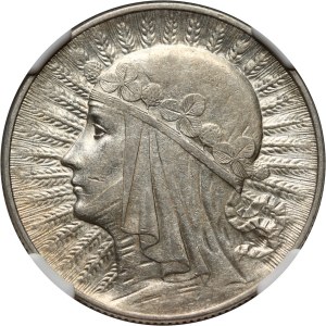 II RP, 5 zlotých 1932 s mincovní značkou, Varšava, hlava ženy