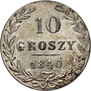 Zabór rosyjski, Mikołaj I, 10 groszy 1840 MW, Warszawa