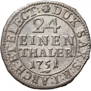 August III, 1/24 tolaru (groš) 1751 FWôF, Drážďany