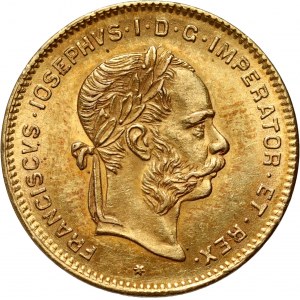 Rakúsko, František Jozef I., 4 florény = 10 frankov 1885, Viedeň