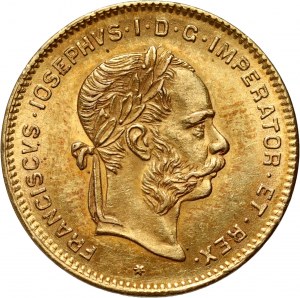 Austria, Francesco Giuseppe I, 4 fiorini = 10 franchi 1885, Vienna