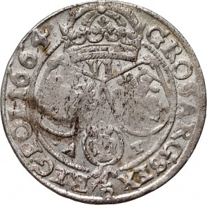 Jean II Casimir, six pence 1664 AT, Bydgoszcz