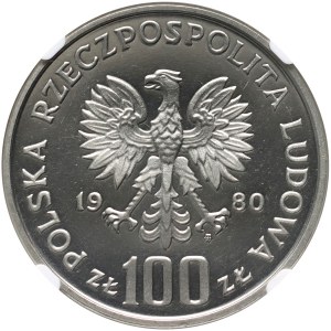 People's Republic of Poland, 100 gold 1980, Games of the XXII Olympiad, SAMPLE, nickel