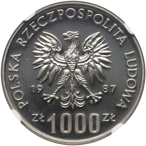PRL, 1000 zloty 1987, Wrocław, PRÓBA, nichel