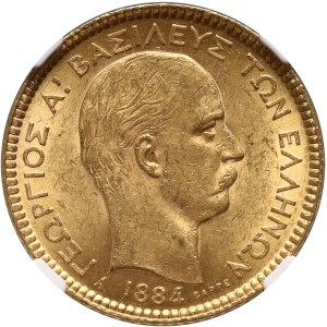 Grèce, Georges Ier, 20 drachmes 1884 A, Paris
