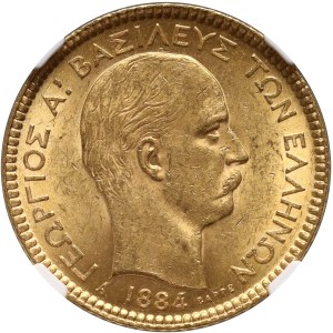 Greece, George I, 20 Drachmai 1884 A, Paris