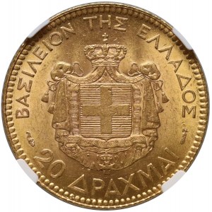 Grecia, Giorgio I, 20 dracme 1884 A, Parigi