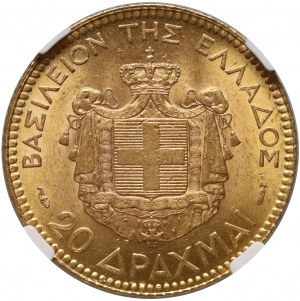 Grecja, Jerzy I, 20 drachm 1884 A, Paryż