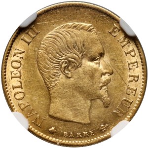 Francúzsko, Napoleon III, 10 frankov 1860 BB, Štrasburg