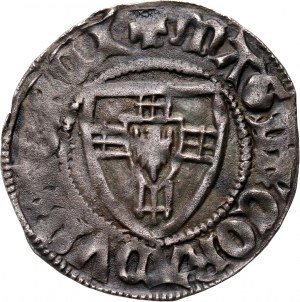 Zakon Krzyżacki, Konrad III von Jungingen 1393-1407, szeląg, Toruń, z literą 