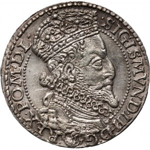 Zikmund III Vasa, šestipence 1596, Malbork, velká hlava