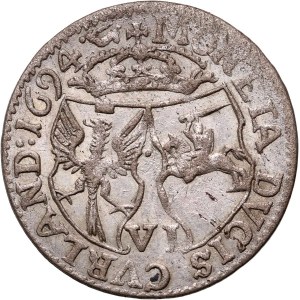 Courland, Frederick Casimir Kettler, sei pence 1694, Mitawa