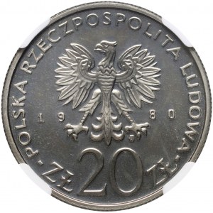 PRL, 20 zloty 1980, Proletariato, PRÓBA, nichel
