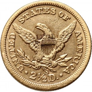 Spojené státy americké, $2 1/2 1867 S, San Francisco