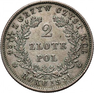 Der Novemberaufstand, 2 Zloty 1831 KG, Warschau, ZLOTE