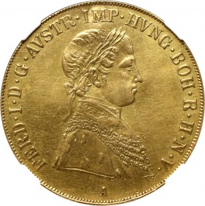 Autriche, Ferdinand Ier, 4 ducats 1848 A, Vienne