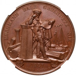 19th century, medal from 1837, minted on the occasion of the 600th anniversary of Elblag