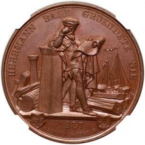 19. Jahrhundert, Medaille aus dem Jahr 1837, geprägt anlässlich der 600-Jahr-Feier von Elbląg