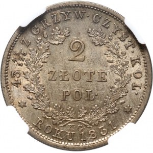 November Uprising, 2 zloty 1831 KG, Warsaw