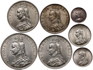 Velká Británie, Viktorie, sada mincí 1887, Zlaté jubileum