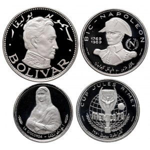 Šardžá, sada mincí v hodnote 1, 2, 5 a 10 rialov z roku 1970