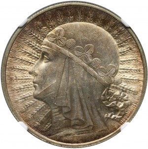 II RP, 10 złotych 1932, Warszawa, Głowa Kobiety