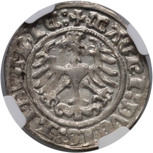 Sigismond Ier le Vieux, demi-penny lituanien 1512, Vilnius, date abrégée 1Z à la fin de la légende