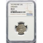Sigismond Ier le Vieux, demi-penny lituanien 1512, Vilnius, date abrégée 1Z à la fin de la légende